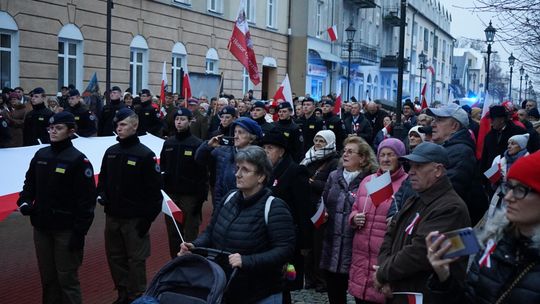 Zdjęcie z uroczystości niepodległościowych w Ciechanowie