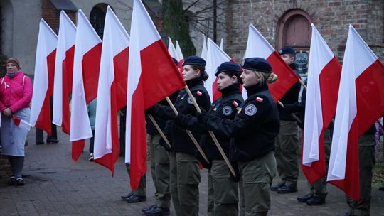 Zdjęcie z uroczystości niepodległościowych w Ciechanowie