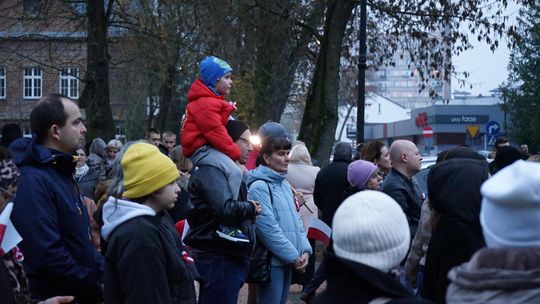 Zdjęcie z uroczystości niepodległościowych w Ciechanowie
