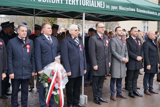 Zdjęcie z uroczystości niepodległościowych w Ciechanowie