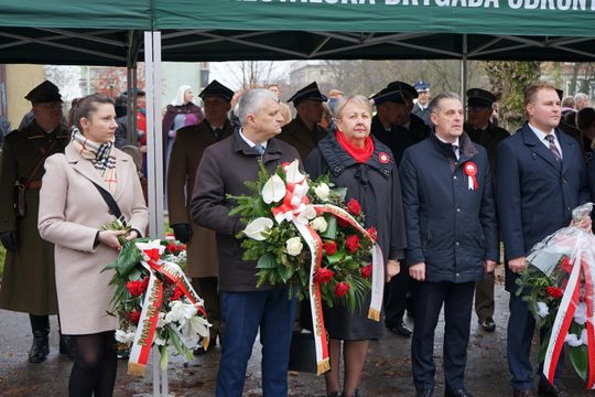 Zdjęcie z uroczystości niepodległościowych w Ciechanowie