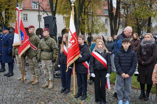 Zdjęcie z uroczystości niepodległościowych w Ciechanowie