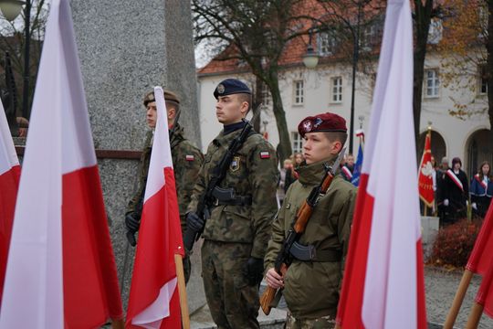 Zdjęcie z uroczystości niepodległościowych w Ciechanowie