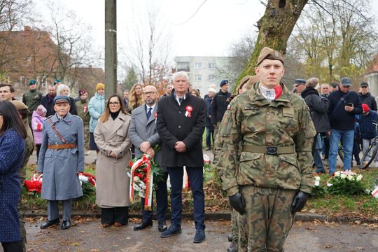 Zdjęcie z uroczystości niepodległościowych w Ciechanowie