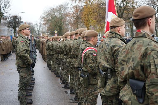 Zdjęcie z uroczystości niepodległościowych w Ciechanowie