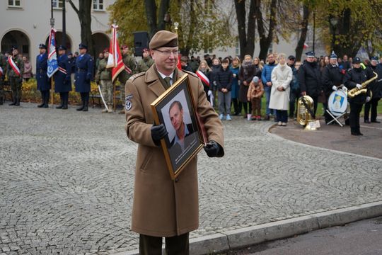 Zdjęcie z uroczystości niepodległościowych w Ciechanowie