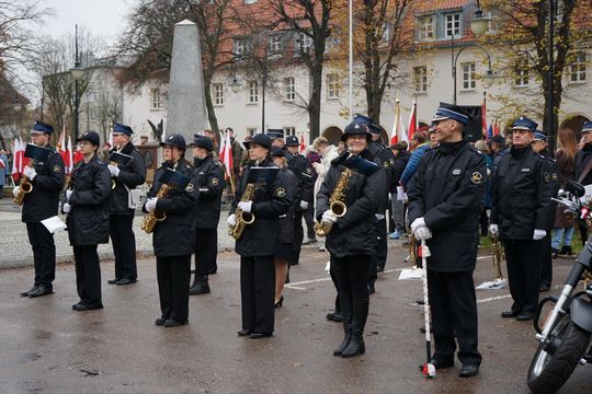 Zdjęcie z uroczystości niepodległościowych w Ciechanowie