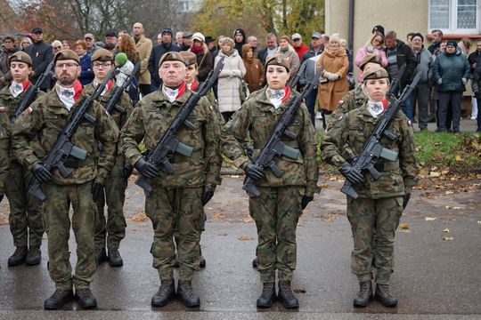Zdjęcie z uroczystości niepodległościowych w Ciechanowie