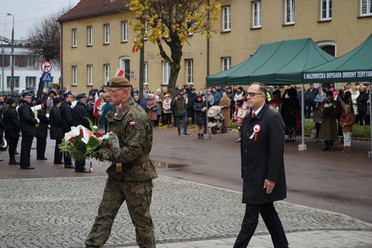 Zdjęcie z uroczystości niepodległościowych w Ciechanowie