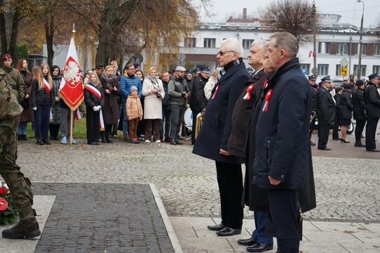 Zdjęcie z uroczystości niepodległościowych w Ciechanowie
