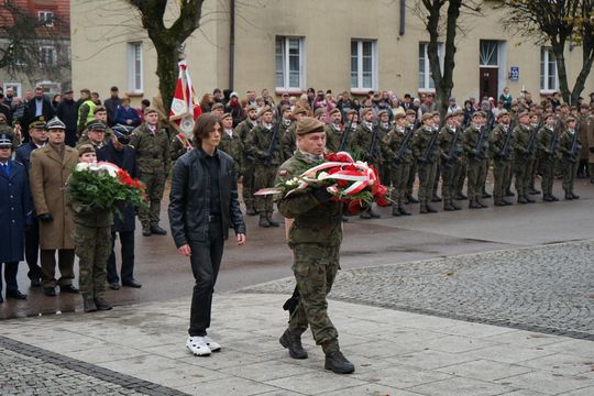 Zdjęcie z uroczystości niepodległościowych w Ciechanowie