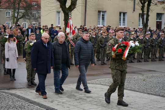 Zdjęcie z uroczystości niepodległościowych w Ciechanowie
