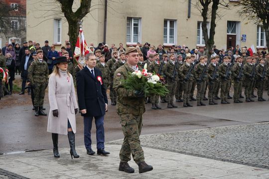 Zdjęcie z uroczystości niepodległościowych w Ciechanowie