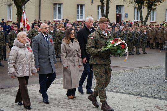 Zdjęcie z uroczystości niepodległościowych w Ciechanowie
