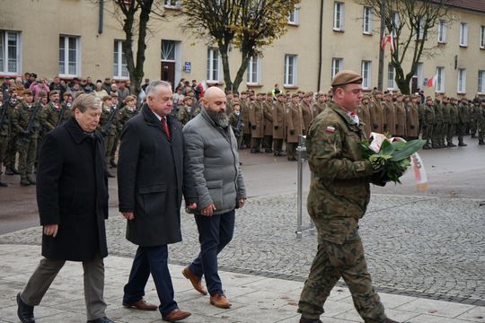 Zdjęcie z uroczystości niepodległościowych w Ciechanowie