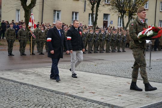 Zdjęcie z uroczystości niepodległościowych w Ciechanowie