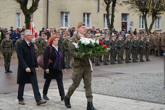 Zdjęcie z uroczystości niepodległościowych w Ciechanowie