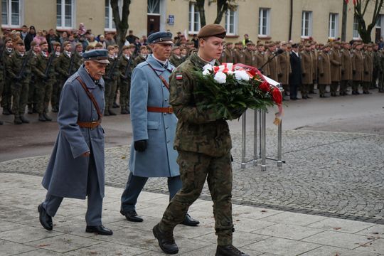 Zdjęcie z uroczystości niepodległościowych w Ciechanowie