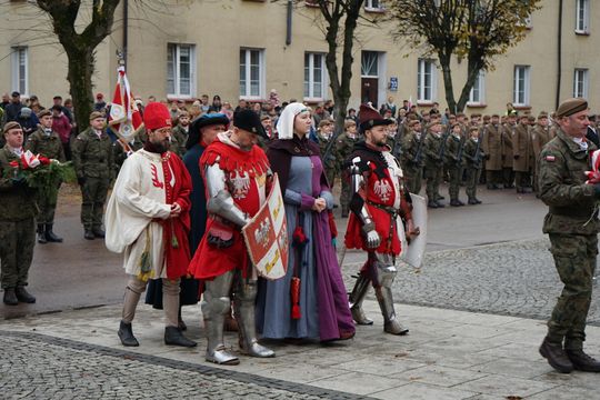 Zdjęcie z uroczystości niepodległościowych w Ciechanowie