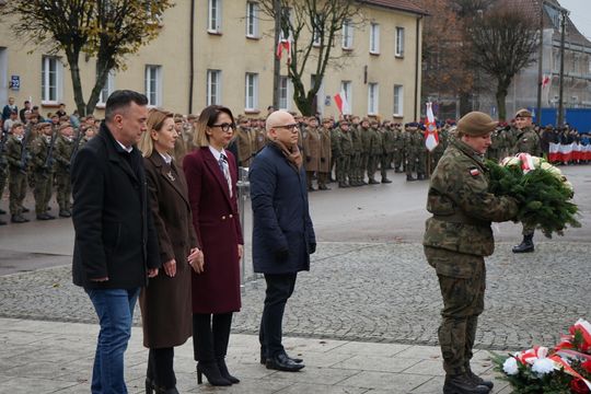 Zdjęcie z uroczystości niepodległościowych w Ciechanowie