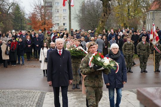 Zdjęcie z uroczystości niepodległościowych w Ciechanowie