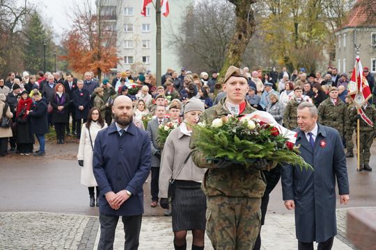 Zdjęcie z uroczystości niepodległościowych w Ciechanowie