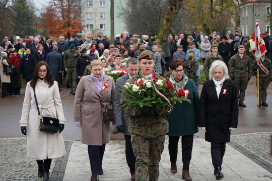 Zdjęcie z uroczystości niepodległościowych w Ciechanowie