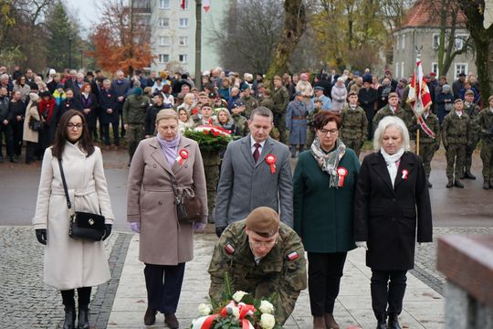 Zdjęcie z uroczystości niepodległościowych w Ciechanowie