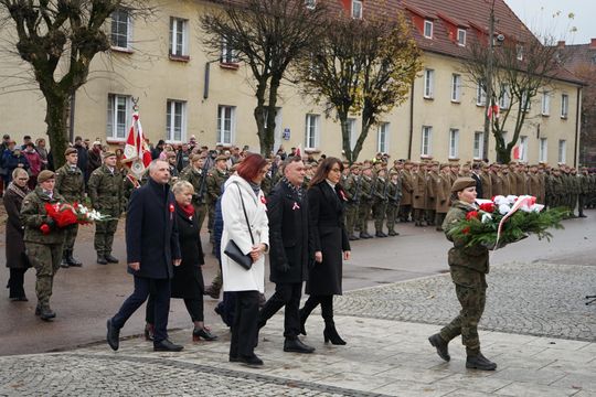 Zdjęcie z uroczystości niepodległościowych w Ciechanowie