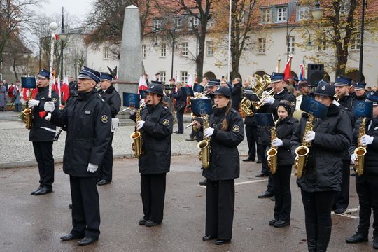 Zdjęcie z uroczystości niepodległościowych w Ciechanowie
