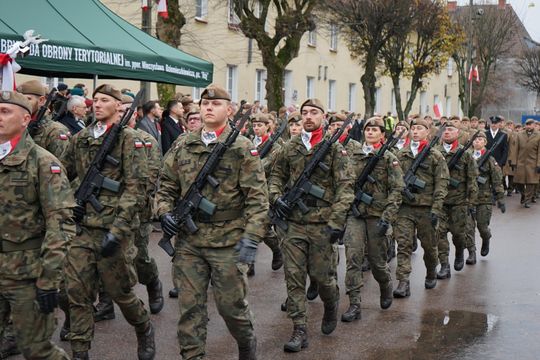 Zdjęcie z uroczystości niepodległościowych w Ciechanowie