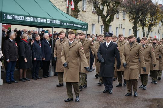 Zdjęcie z uroczystości niepodległościowych w Ciechanowie