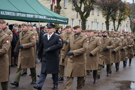 Zdjęcie z uroczystości niepodległościowych w Ciechanowie