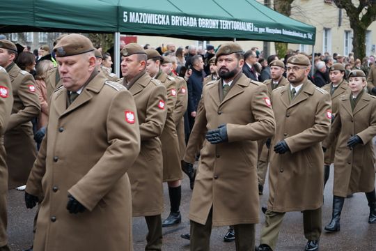 Zdjęcie z uroczystości niepodległościowych w Ciechanowie