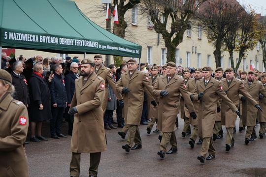 Zdjęcie z uroczystości niepodległościowych w Ciechanowie