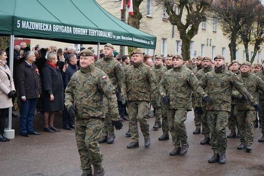 Zdjęcie z uroczystości niepodległościowych w Ciechanowie