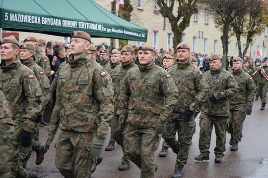 Zdjęcie z uroczystości niepodległościowych w Ciechanowie