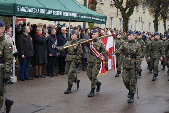 Zdjęcie z uroczystości niepodległościowych w Ciechanowie