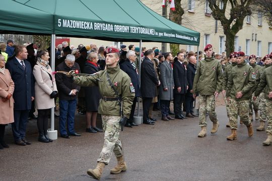 Zdjęcie z uroczystości niepodległościowych w Ciechanowie