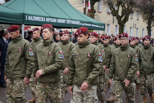 Zdjęcie z uroczystości niepodległościowych w Ciechanowie