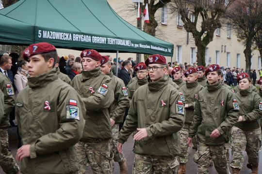 Zdjęcie z uroczystości niepodległościowych w Ciechanowie