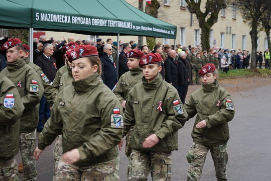 Zdjęcie z uroczystości niepodległościowych w Ciechanowie