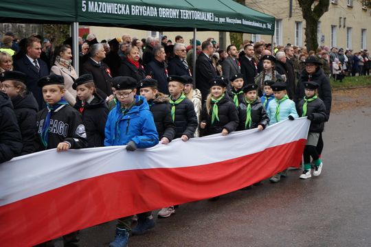 Zdjęcie z uroczystości niepodległościowych w Ciechanowie