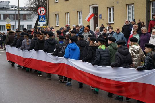 Zdjęcie z uroczystości niepodległościowych w Ciechanowie