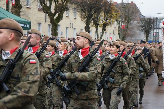 Zdjęcie z uroczystości niepodległościowych w Ciechanowie