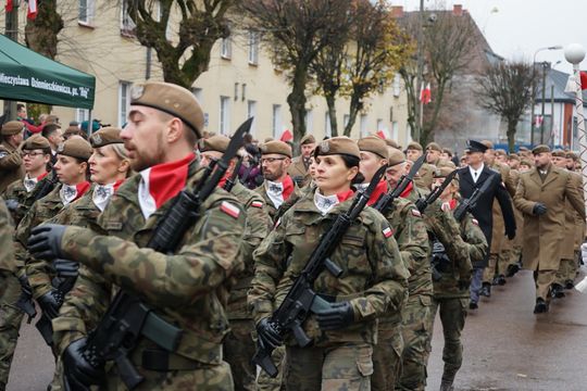 Zdjęcie z uroczystości niepodległościowych w Ciechanowie