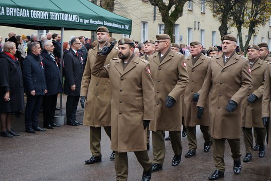 Zdjęcie z uroczystości niepodległościowych w Ciechanowie