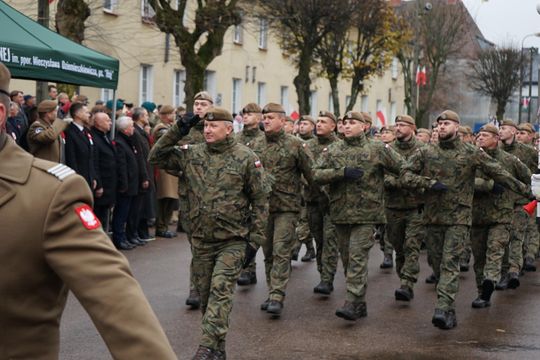 Zdjęcie z uroczystości niepodległościowych w Ciechanowie