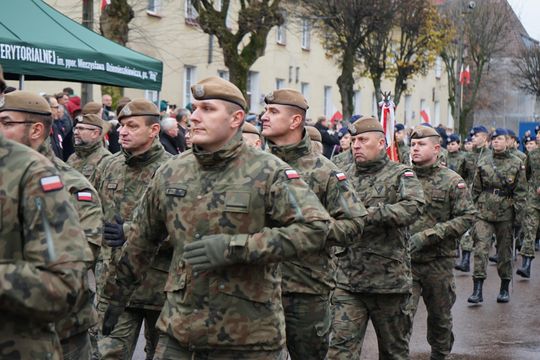 Zdjęcie z uroczystości niepodległościowych w Ciechanowie