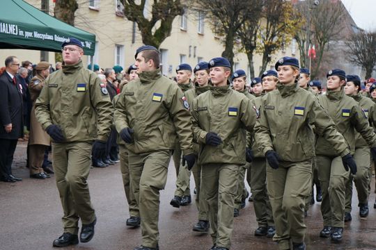 Zdjęcie z uroczystości niepodległościowych w Ciechanowie